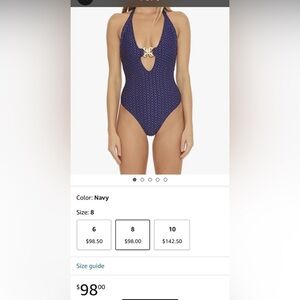 Elegant Navy One-Piece Swimsuit